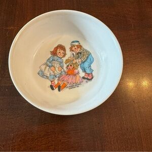 Vintage Raggedy Ann And Andy  Bowl The BOBB-Merrill Company Inc. 1969 Oneida